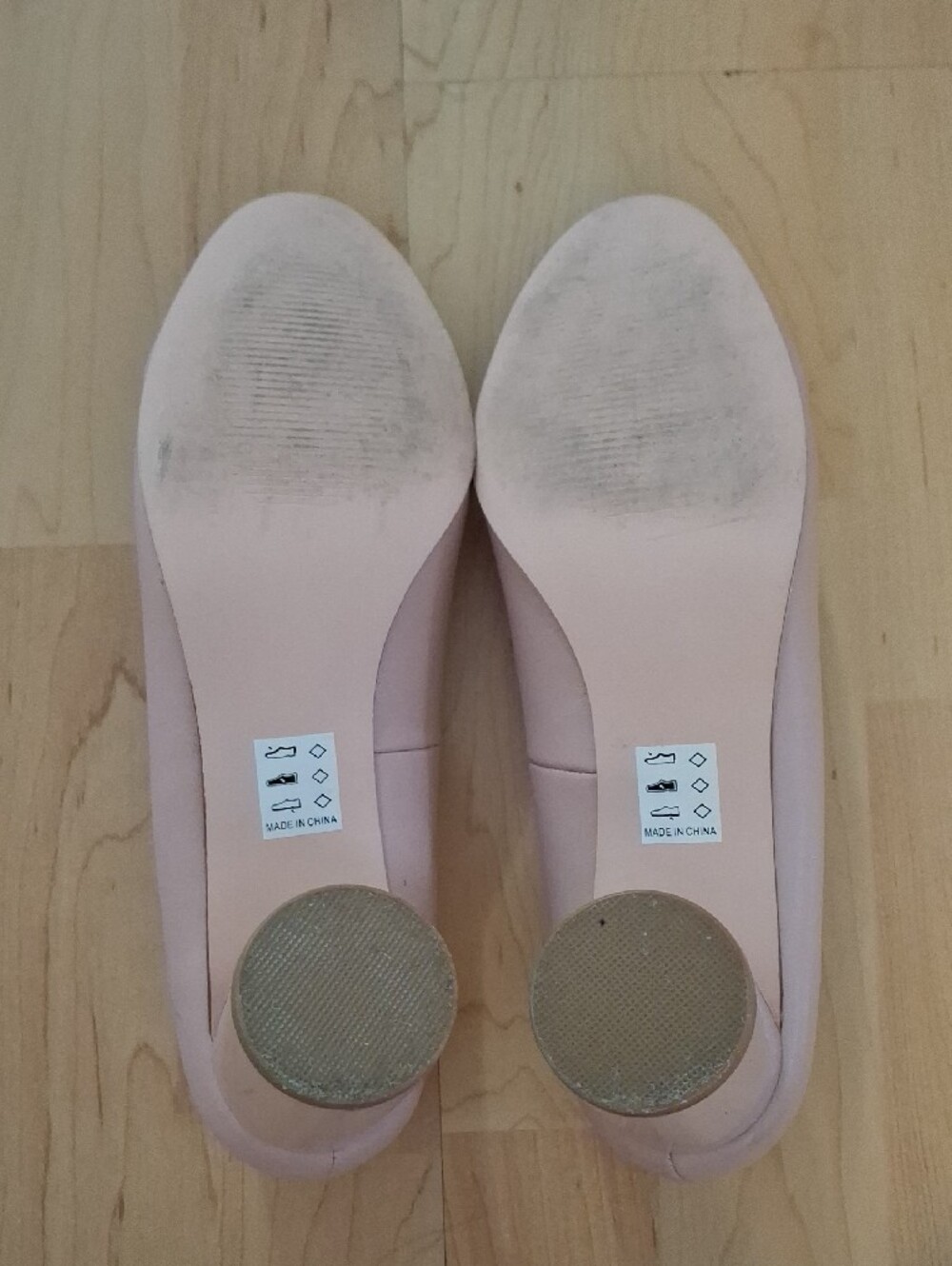 Matt & Nat Women's Blush Pink Pumps With Cylinder Block Heel Sz 9 - Picture 10 of 12
